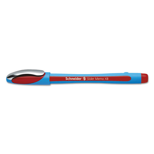 Schneider Slider Memo Xb Stick Ballpoint Pen, 1.4mm, Red Ink, Blue/red Barrel, 10/box - DRED150202