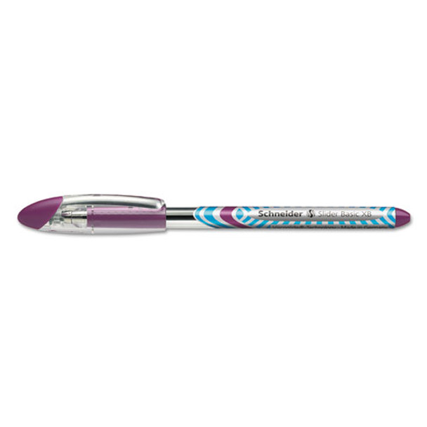 Schneider Slider Stick Ballpoint Pen, 1.4mm, Purple Ink, Purple/silver Barrel - DRED151208