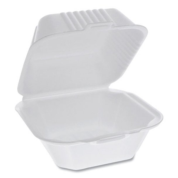 Foam Hinged Lid Containers, Sandwich, 5.75 X 5.75 X 3.25, White, 504/carton