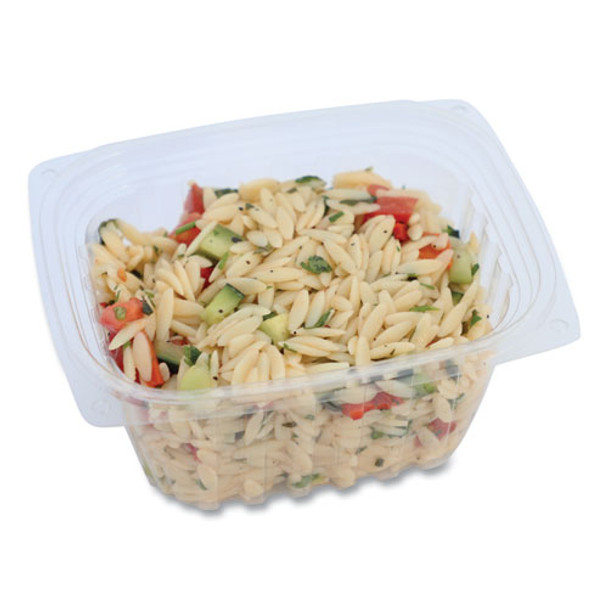 Pla Rectangular Deli Containers, 16 Oz, 4.8 X 5.9 X 2.8, Clear, 900/carton