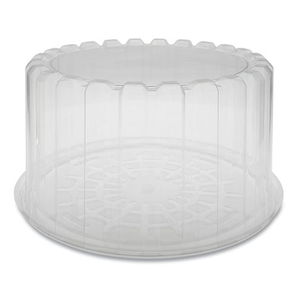 Round Showcake 2-part Cake Container, Deep 8" Cake Container, 9.25" Diameter X 5"h, Clear, 100/carton