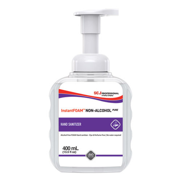 Instantfoam Non-alcohol Pure Hand Sanitizer, 400 Ml Pump Bottle, Light Perfume, 12/carton