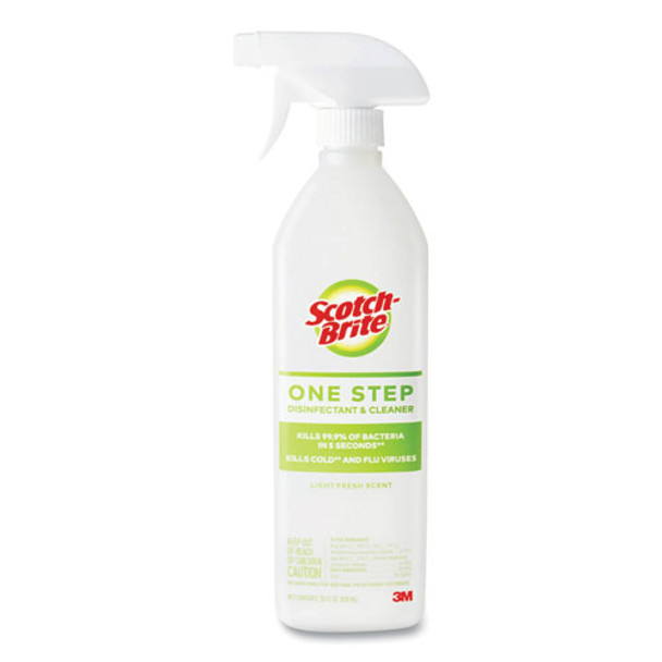 One Step Disinfectant And Cleaner, Light Fresh Scent, 28 Oz Spray Bottle, 6/carton
