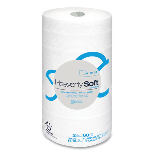 Heavenly Soft Kitchen Paper Towel, Special, 8" X 11", White, 60/roll, 30 Rolls/carton