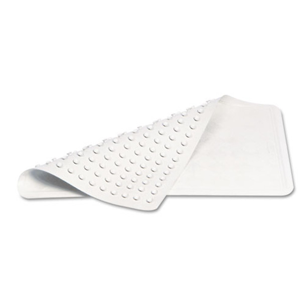 Safti-grip Latex-free Vinyl Bath Mat, 14 X 22.5, White, 4/carton