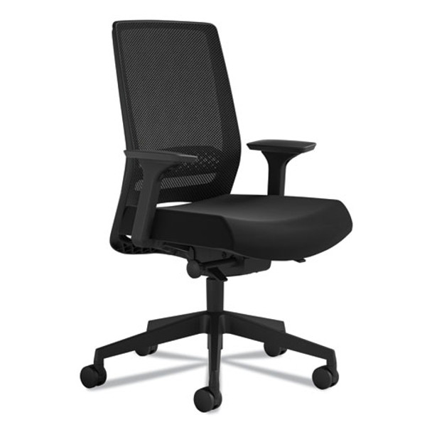 Medina Deluxe Task Chair, Supports Up To 275 Lb, 18" To 22" Seat Height, Black