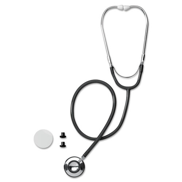 Dual-head Stethoscope, 22" Long, Black Tube