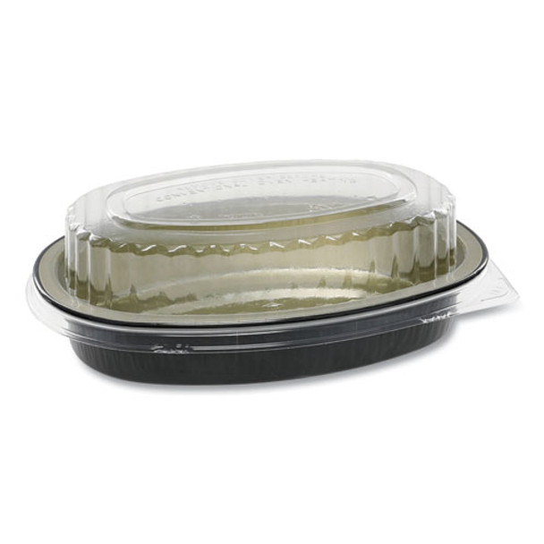 Classic Carry-out Containers, 16 Oz, 6.88 X 4.56 X 3, Black/gold, 100/carton
