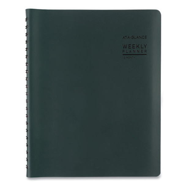 Contemporary Weekly/monthly Planner, 11 X 8.25, Forest Green, 2022