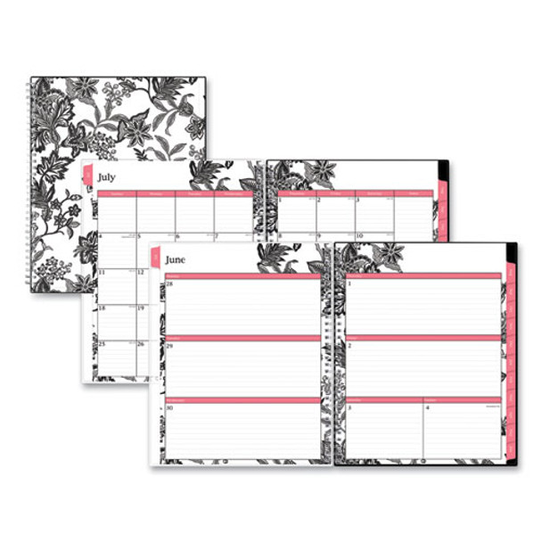 Analeis Create-your-own Cover Weekly/monthly Planner, Floral, 11 X 8.5, White/black Cover, 12-month (july-june): 2021-2022