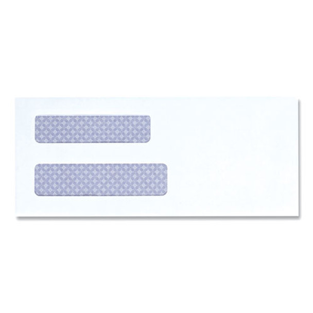 Double Window Business Envelope, #8 5/8, Square Flap, Gummed Closure, 3.63 X 8.88 White, 500/box