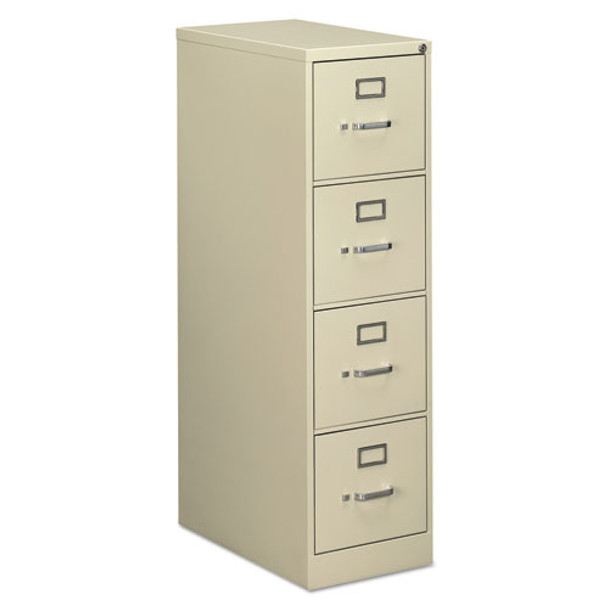 Economy Vertical File, 4 Letter-size File Drawers, Putty, 15" X 25" X 52"