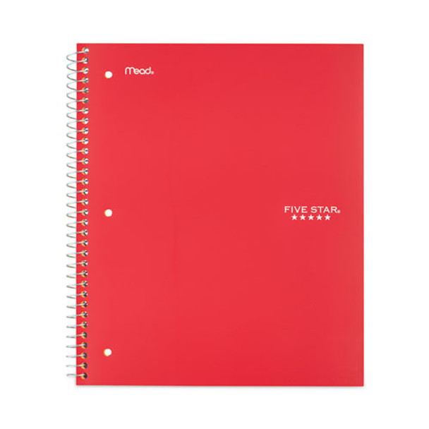 Wirebound Notebook, 1 Subject, Wide/legal Rule, Red Cover, 10.5 X 8, 100 Sheets