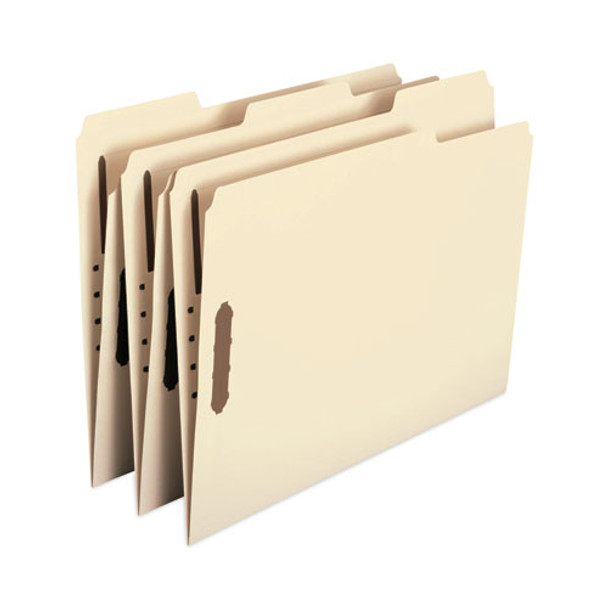 Top Tab Heavyweight Manila Fastener Folders, 2 Fasteners, Letter Size, Manila Exterior, 50/box