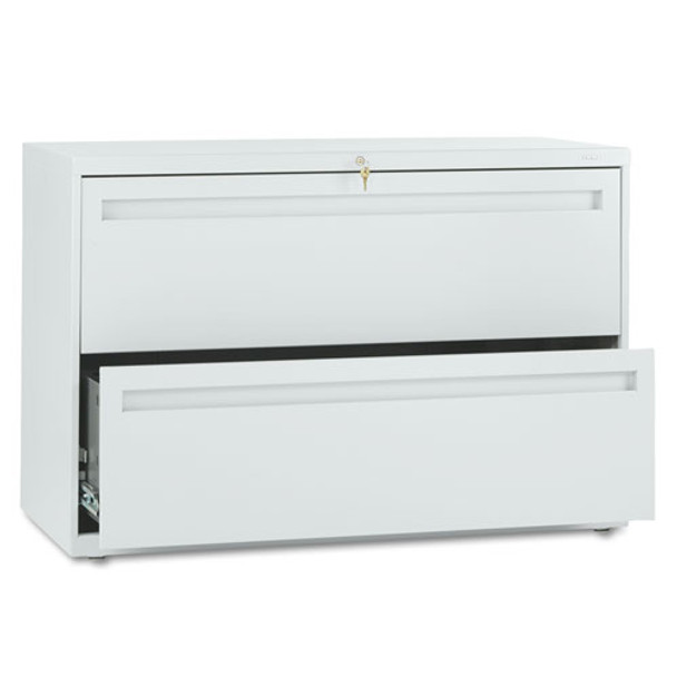 Brigade 700 Series Lateral File, 2 Legal/letter-size File Drawers, Light Gray, 42" X 18" X 28"