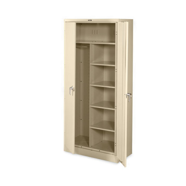 Deluxe Combination Wardrobe/storage Cabinet, 36w X 18d X 78h, Putty