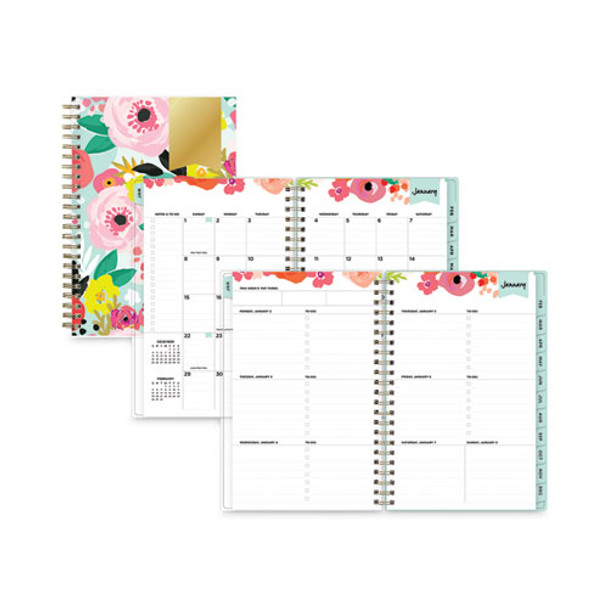 Day Designer Secret Garden Mint Frosted Weekly/monthly Planner, 8 X 5, Multicolor Cover, 12-month (jan To Dec): 2023