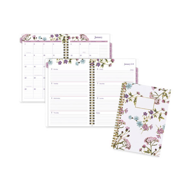 Summer Garden Weekly/monthly Planner, Summer Garden Artwork, 8.5 X 5, Blue/green/purple Cover, 12-month (jan To Dec): 2023