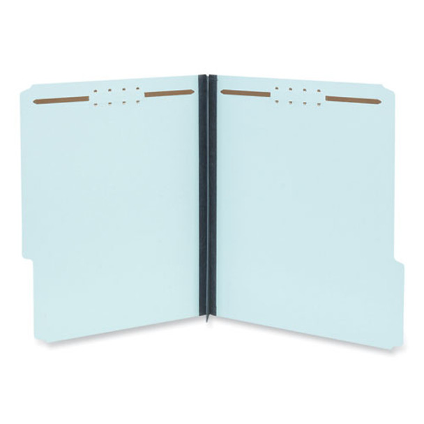 Top Tab Classification Folders, 2" Expansion, Letter Size, Light Blue, 25/box