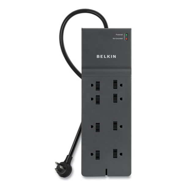 Home/office Surge Protector, 8 Outlets, 8 Ft Cord, 2500 Joules, Black