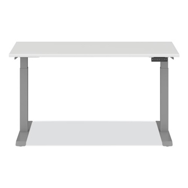 Adaptivergo Three-stage Electric Height-adjustable Table W/memory Controls, Top/base Bundle, 30" To 49"h, White Top/gray Base