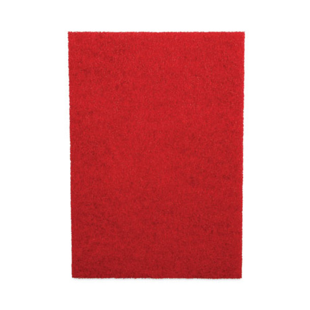 Buffing Floor Pads, 20 X 14, Red, 10/carton