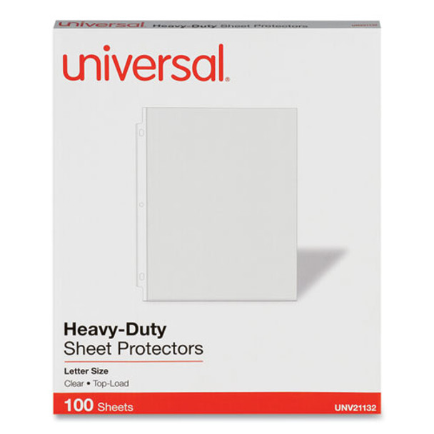 Top-load Poly Sheet Protectors, Heavy Gauge, Letter Size, Clear, 100/pack