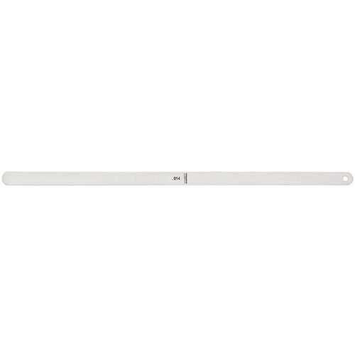 667S-14 Stainless Steel Thickness Gage or Feeler Stock, .014" Thick, 12" Length.