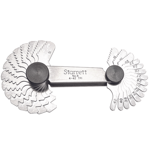 6 Screw Pitch Gage, 30 Leaves, 4-42 TPI