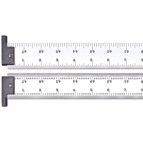 CH404R-48 Heavy Spring Tempered Steel Rule with Inch Graduations