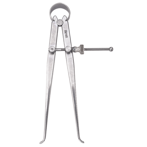 73A-6 Yankee Spring-Type Calipers, Inside, 6" Size and Capacity, Solid Nut, Flat Leg