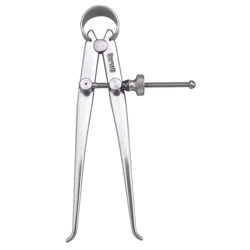 73A-4 Yankee Spring-Type Inside Calipers, 4" Size and Capacity, Solid Nut, Flat Leg