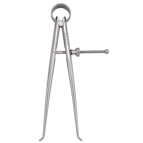 274-6 Toolmakers' Spring-Type Caliper and Divider, Inside, 6" Size and Capacity, Solid Nut, Round Leg
