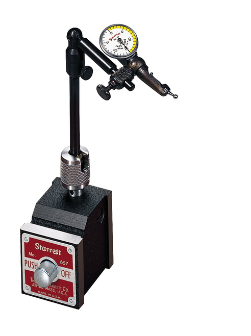 657B Magnetic Base and Post Assembly with 711FSAZ Last Word Indicator and PT07101F Body Clamp