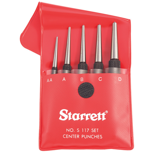 S117PC Center Punch with Round Shank Set