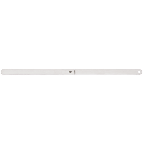 667S-1 1/2 Stainless Steel Thickness Gage or Feeler Stock, .0015" Thick, 12" Length.