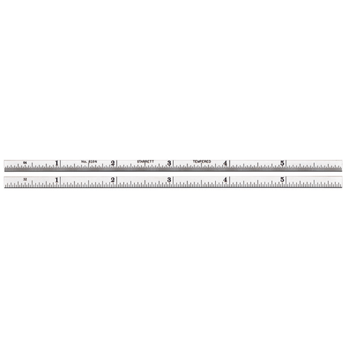 610N-6 Spring-Tempered Steel Rules with Inch Graduations