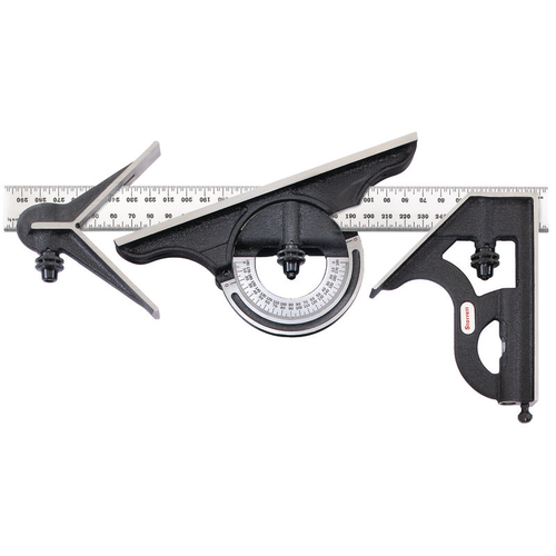 435M-300 300mm Combination Set with Square, Center and Reversible Protractor Head and Blade