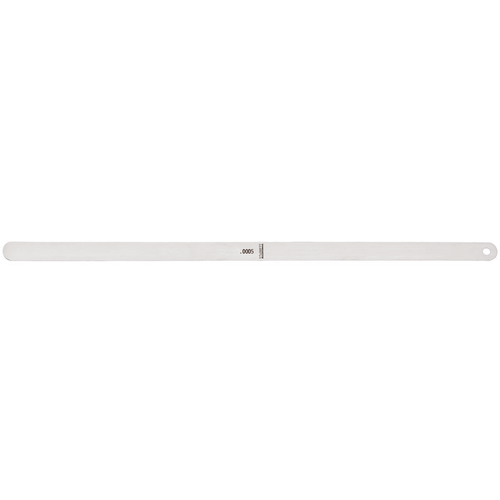 667S-1/2 Stainless Steel Thickness Gage or Feeler Stock, .0005" Thick, 12" Length.