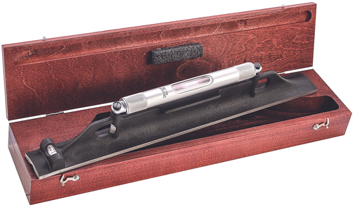 98Z-18 Machinists Level with Ground and Graduated Vial in Wood Case