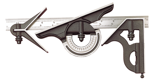 435-12-4R 12" Combination Set with Square, Center and Reversible Protractor Head and Blade