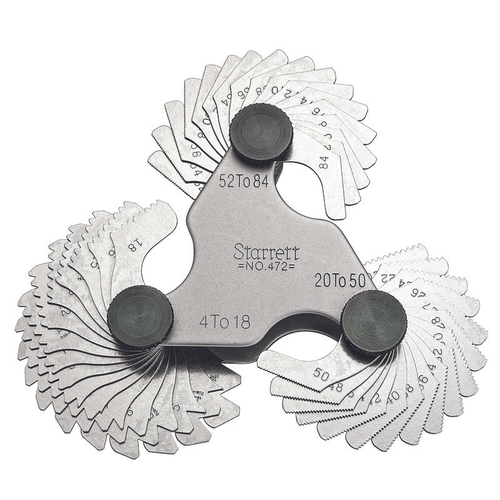 472 Screw Pitch Gage, 4-84 TPI, 51 Leaves