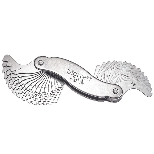 473 Screw Pitch Gage, 6-60 TPI, 30 Leaves