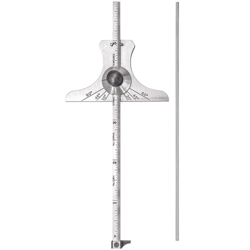 236HB Combination Steel Rule Depth and Angle Gage