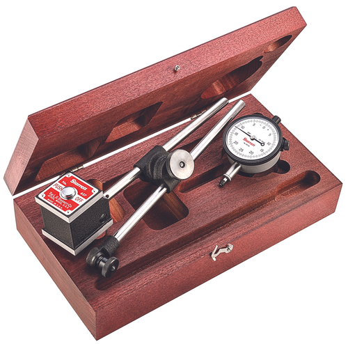 657EZ Set Including Magnetic Base, Upright Post Assembly, 25-131J Dial Indicator and Case