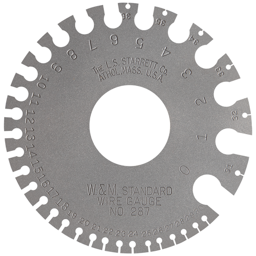 287 Steel Wire Gage, #0-36