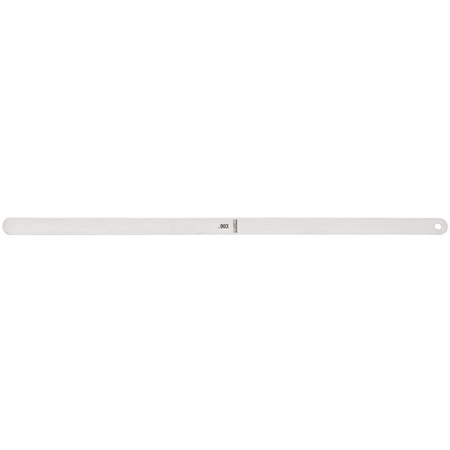 667S-3 Stainless Steel Thickness Gage or Feeler Stock, .003" Thick, 12" Length.