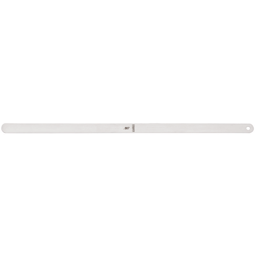 667S-7 Stainless Steel Thickness Gage or Feeler Stock, .007" Thick, 12" Length.