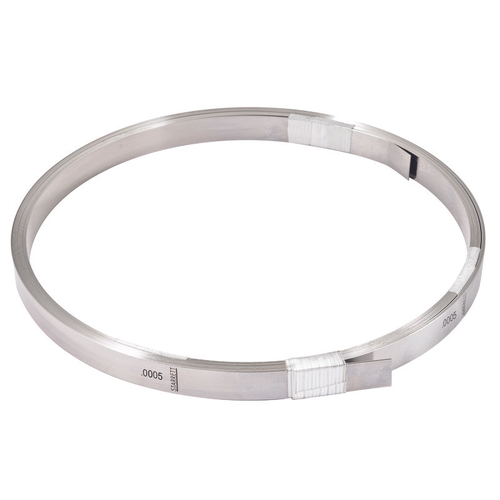 666-1/2 Thickness Gage, Feeler Stock in Rolls, 0.0005" Thick, Inch Reading with Cardboard Box, 25' (7.6m) X 1/2" (12.7mm)
