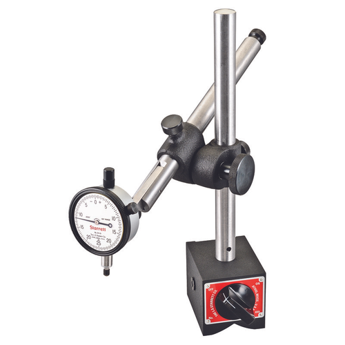 659BZ Heavy-Duty Magnetic Base Indicator Holder- Post, Post, Snug, Gage Rod, Clamp, Fine Adjust, and Thread Adaptor, Case and 25-131J Indicator